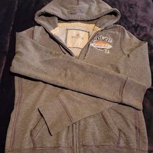 Hollister zip front hoodie